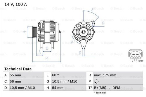 Alternatore bosch 986 049 - bosch, 0