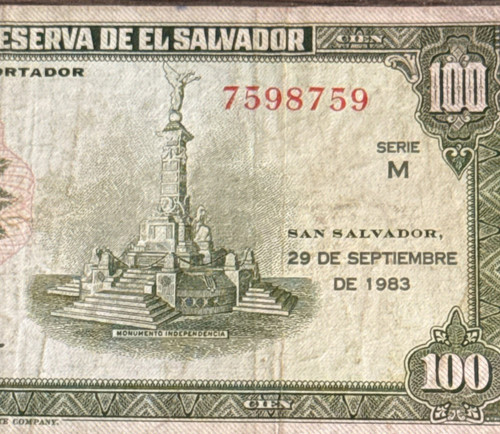 Salvador 100 colones 1983 - 100,